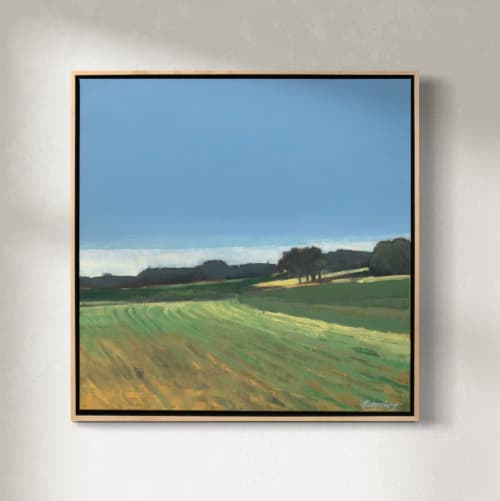 Cropped Fields | Oil And Acrylic Painting in Paintings by Sorelle Gallery