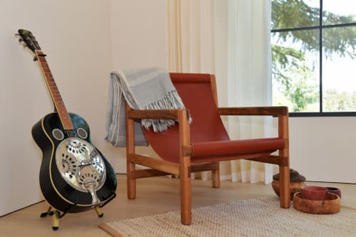 The Wesley Sling Chair | Lounge Chair in Chairs by Wylie's Wood & Leather