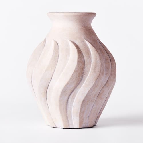 Swirl Vase White Large | Work by District Loom