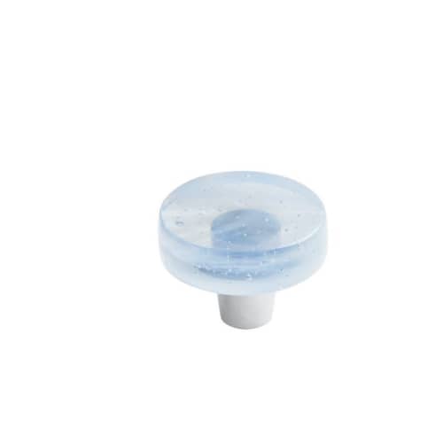 Glassia Indigo Mist Circle Knob | Hardware by Windborne Studios. Item composed of glass