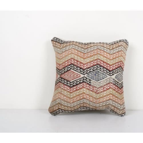 Vintage Jajim Kilim Pillow, Tribal Vintage Kilim Cushion 11' | Pillows by Vintage Pillows Store