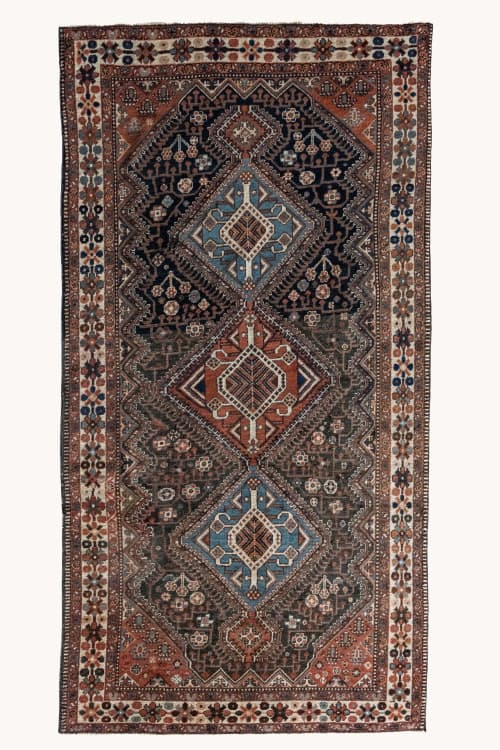 Vintage Bakhtiari Scatter Rug | Bonner | Rugs by District Loom