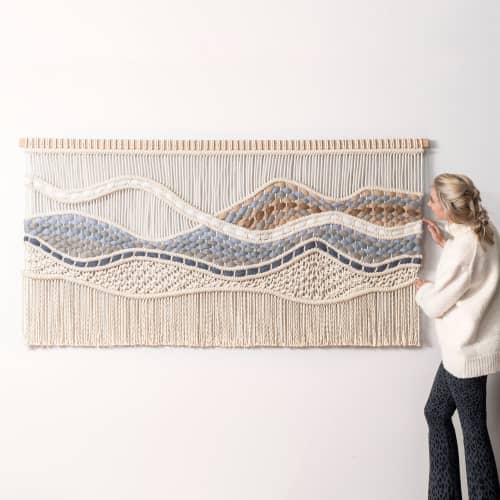 Woven Textile Art - KATIE | Macrame Wall Hanging in Wall Hangings by Rianne Aarts. Item composed of cotton and fiber