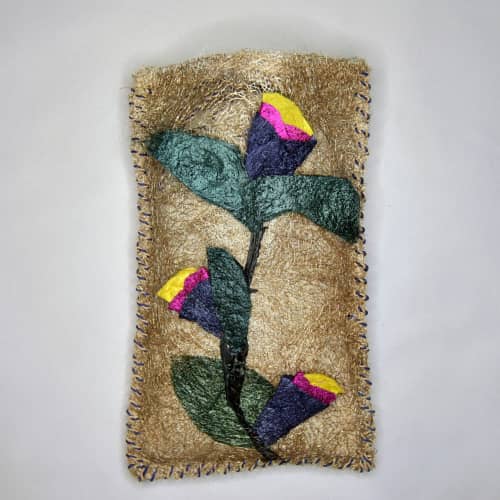 Wild Silk Lavender Sachet  - Tree Orchid | Ornament in Decorative Objects by Tanana Madagascar. Item made of cotton