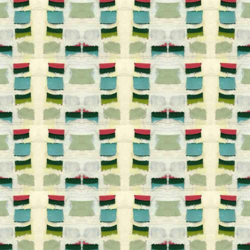 Heaven And Earth, Fern | Fabric in Linens & Bedding by Philomela Textiles & Wallpaper. Item composed of linen