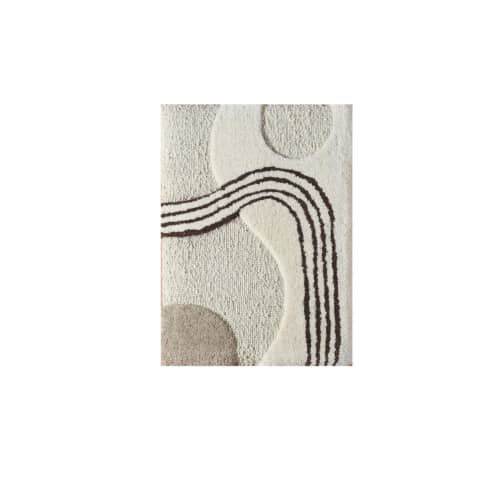 Handwoven Wool Textile Art, Modern Abstract Fiber Wall Decor, Neutral Boho Wall Hanging | Wall Hangings by Swiflo
