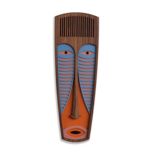 Modern African Mask #42 | Wall Sculpture in Wall Hangings by Umasqu