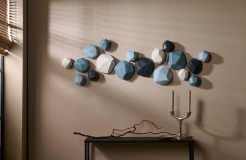 Wall Stones Set of 18 | Wall Sculpture in Wall Hangings by Lauren HB Studio