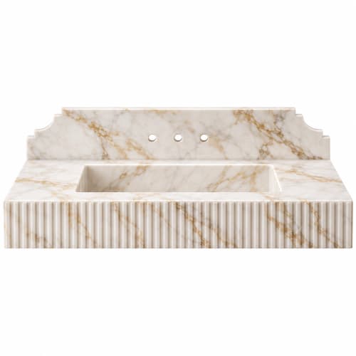 Calacatta Gold Marble Sink | Water Fixtures by Vero Marble