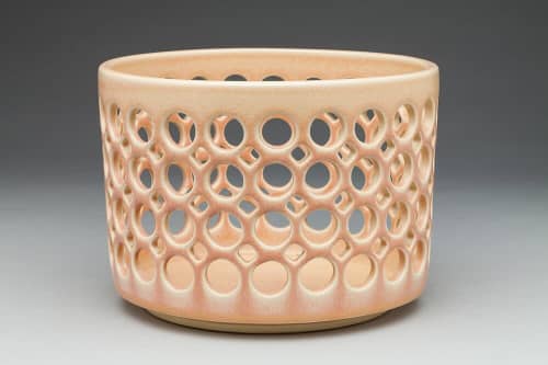 Cylindrical Lace Bowl Small - Blush | Decorative Objects by Lynne Meade