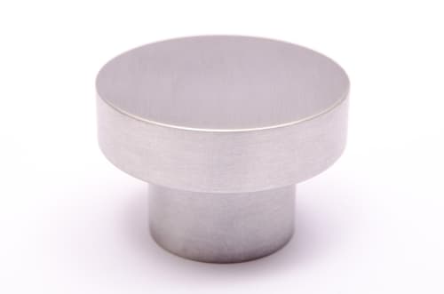 Dot 50 Brushed Stainless Steel Knob | Hardware by Windborne Studios. Item composed of steel