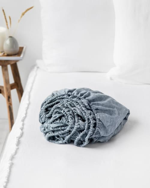 Linen Fitted Sheet | Bed Spread in Linens & Bedding by MagicLinen. Item made of cotton