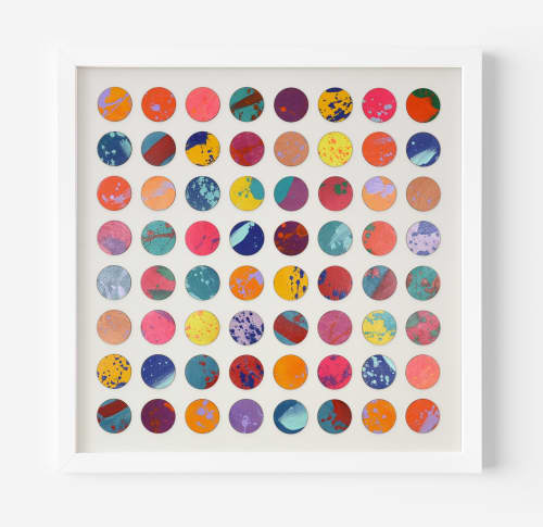 Sixty Four Splash Dots Painting | Collage in Paintings by Amelia Coward