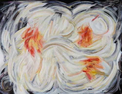 Alchemy | Oil And Acrylic Painting in Paintings by Eugenie Diserio. Item made of canvas compatible with mid century modern and contemporary style