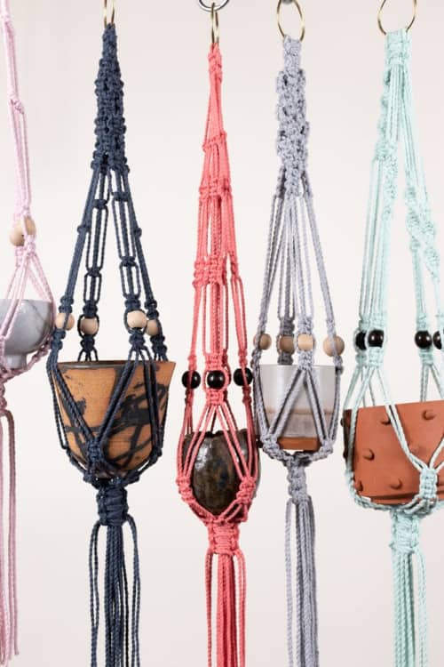 Mini Plant Hangers | Plants & Landscape by Modern Macramé by Emily Katz. Item composed of cotton