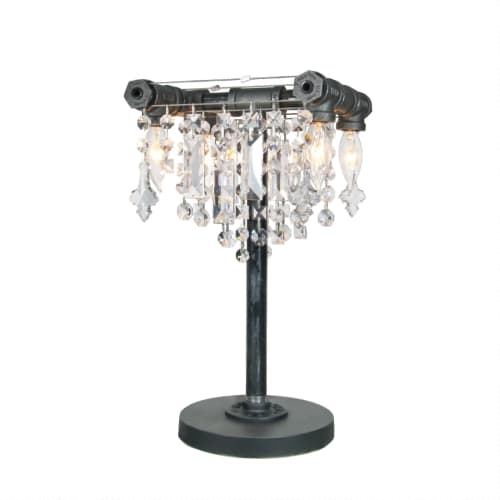 Tribeca Chandelier Table Lamp | Lamps by Michael McHale Designs. Item composed of steel and stone