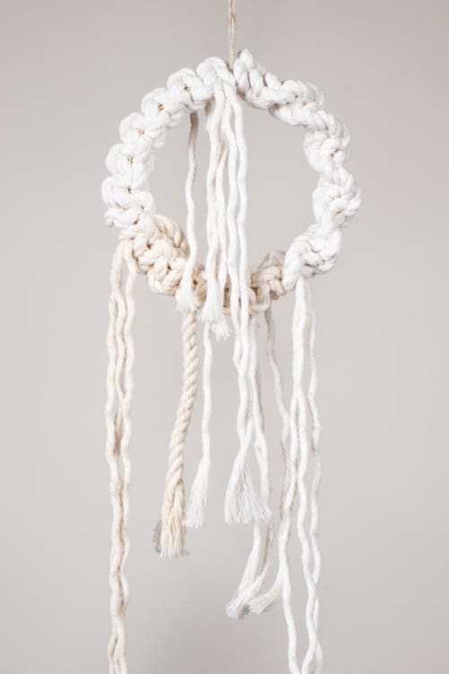 Mini Mobile | Macrame Wall Hanging in Wall Hangings by Modern Macramé by Emily Katz. Item made of cotton