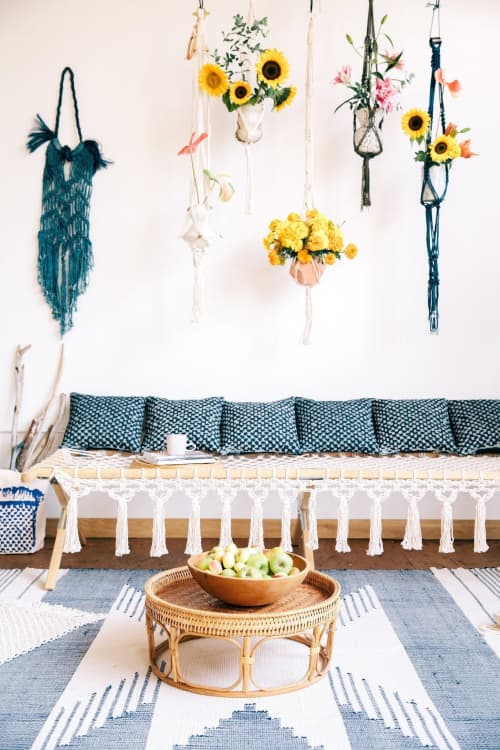 Breezy Camp Cot | Ornament in Decorative Objects by Modern Macramé by Emily Katz. Item composed of cotton and fiber