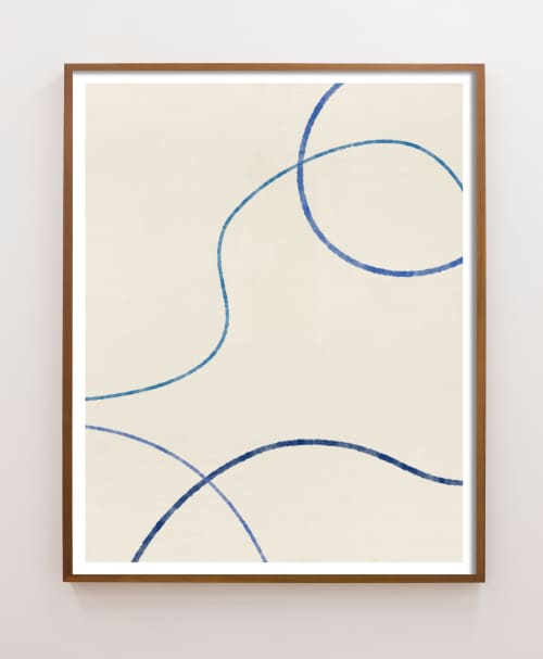 Japandi Wall Art, Minimalist Abstract Line Drawing | Prints by Capricorn Press. Item made of paper compatible with boho and minimalism style