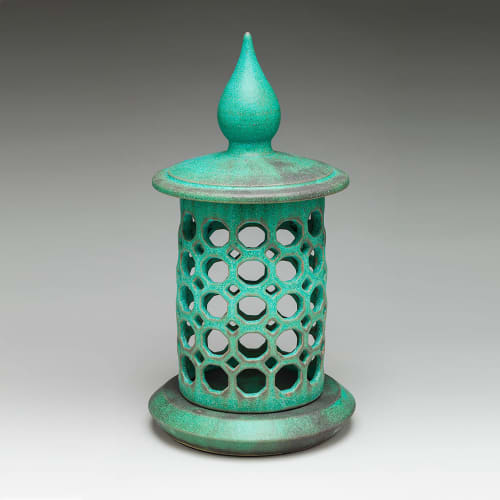 Minaret Lantern | Table Lamp in Lamps by Lynne Meade. Item made of stoneware