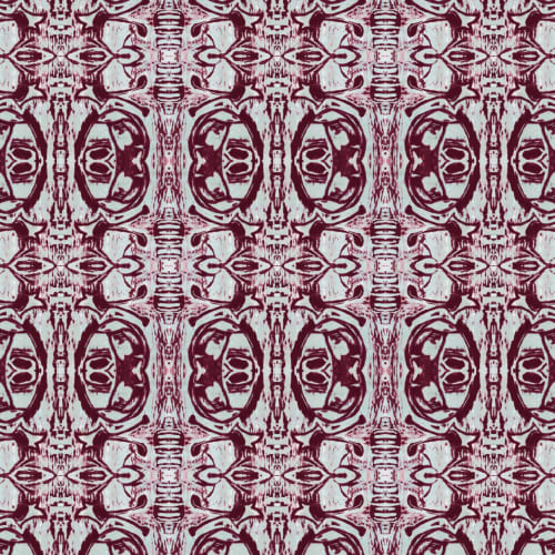 Cobra Egg, Eggplant | Fabric in Linens & Bedding by Philomela Textiles & Wallpaper. Item made of cotton