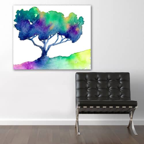 Hue Oak Tree | Prints by Brazen Edwards Artist. Item composed of canvas & paper