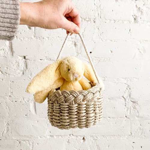 April Basket DIY KIT | Storage Basket in Storage by Flax & Twine. Item made of cotton with fiber