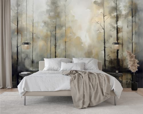 Ethereal Forest — Coastal & Nature Luxury Wallpaper Mural | Wall Treatments by ELLE WALLS