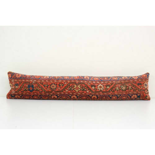 10" x 40" Vintage Oversize Turkish Oushak Rug Pillow | Sham in Linens & Bedding by Vintage Pillows Store. Item composed of cotton and fiber