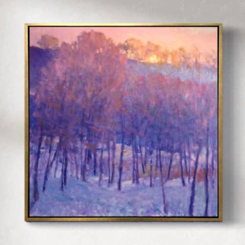 Blue Wish | Oil And Acrylic Painting in Paintings by Sorelle Gallery. Item composed of canvas