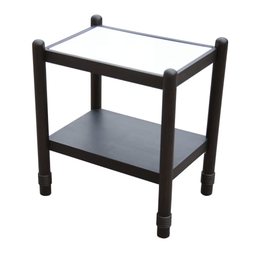 Ellpa Mango wood & marble side table-Ebnoy | End Table in Tables by Mango Furniture Co. Inc.