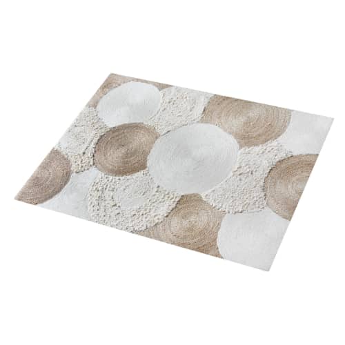 Handmade Geometric Ivory Wool Area Rug | Rugs by Swiflo