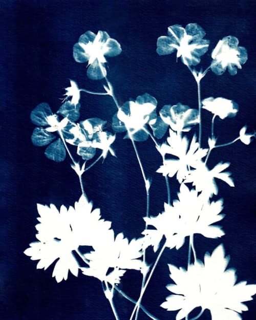 Geranium Rozanne Two | Paintings by Kathy Ferguson Art