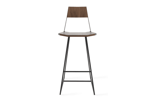 Clarkester Bar Stool 30"H | Chairs by Tronk Design. Item made of maple wood with steel