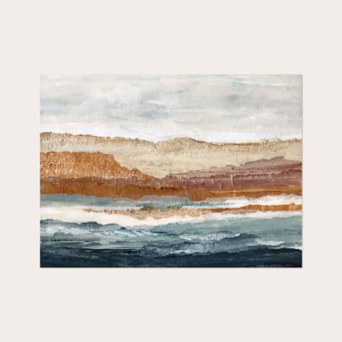 Ember Cliffs Art Print - Earthy Landscape | Prints in Paintings by Lara Eckerman Art