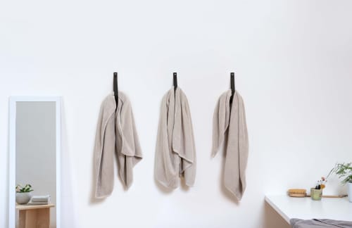 Large Leather Wall Strap [Round End] | Storage by Keyaiira | leather + fiber | Artist Studio in Santa Rosa. Item made of leather