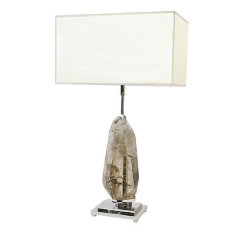 KA1781 Smoky Quartz Table Lamp | Chandeliers by Alan M