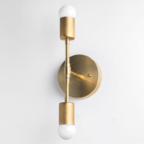 Gold Sconce Light - Brass Wall Light - Model No. 7981 | Sconces by Peared Creation. Item composed of brass