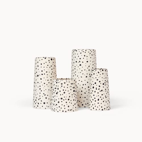 Speckled Pillar Vase | Vases & Vessels by Franca NYC. Item made of ceramic works with boho & minimalism style