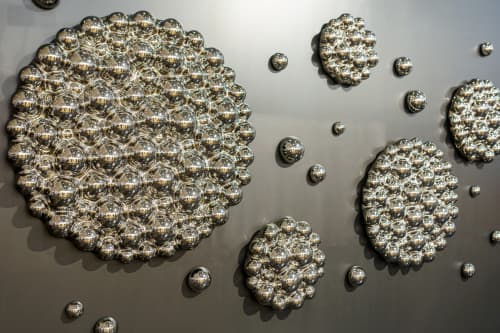 Bubbles Silver Wall Sculpture | Wall Hangings by PlusObject