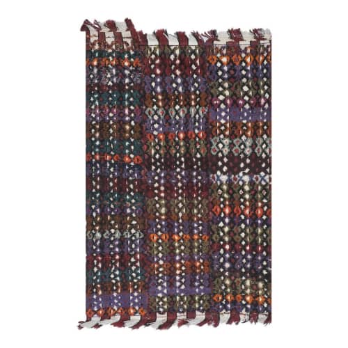 Vintage Bohemian Anatolian Turkish Tulu Rug 5'4'' X 7'6'' | Small Rug in Rugs by Vintage Pillows Store. Item composed of cotton and fiber