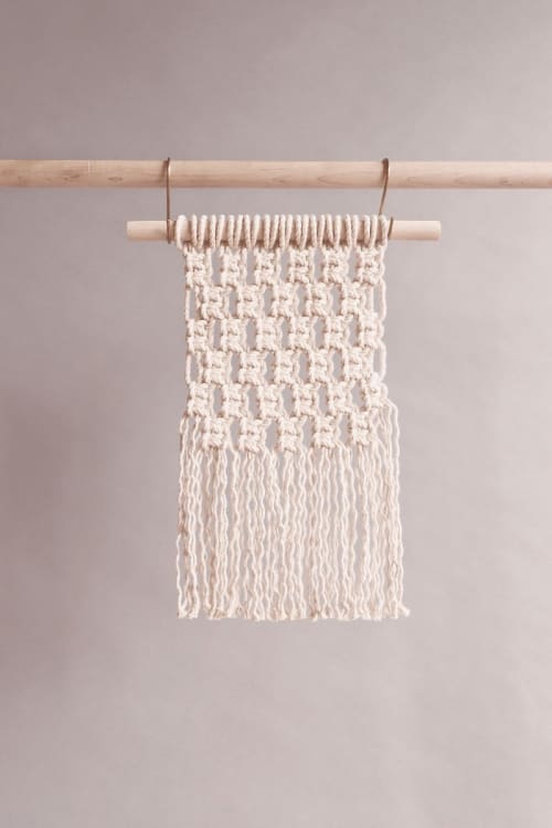 Knots Squared Wall Hanging | Macrame Wall Hanging in Wall Hangings by Modern Macramé by Emily Katz. Item composed of cotton