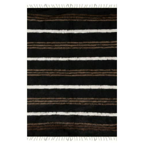 1970s Vintage Goat Hair Turkish Kilim Blanket Rug | Area Rug in Rugs by Vintage Pillows Store. Item made of fabric