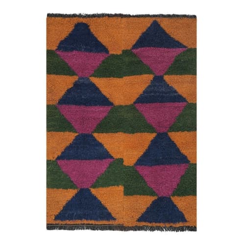 1970 Vintage Handmade Turkish Small Tulu Rug , Soft Angora W | Small Rug in Rugs by Vintage Pillows Store. Item composed of fiber