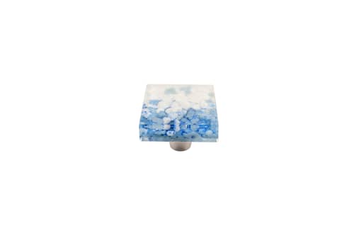 Pebble Pacific Tide Ombré Square Knob | Hardware by Windborne Studios. Item composed of glass