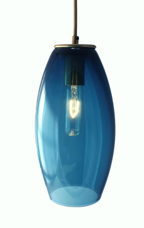 ELETTRA · Peacock Blue | Pendants by LUMi Collection. Item composed of glass