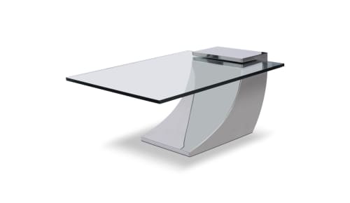 Clasp Cocktail Table | Coffee Table in Tables by Greg Sheres. Item made of bronze & glass