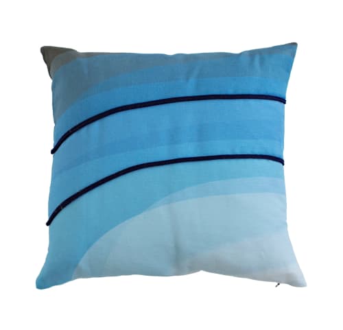 Melt Pillow | Blues | Cushion in Pillows by Jill Malek Wallpaper. Item made of cotton