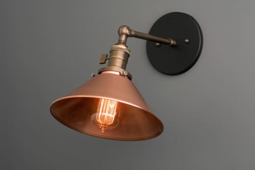 Copper Wall Sconce - Model No. 3362 | Sconces by Peared Creation. Item composed of copper