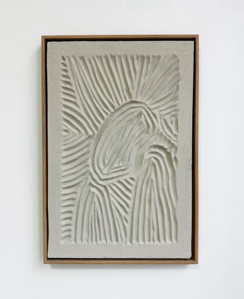Sandy White Relief Wall Art: Modern 3D Texture Painting | Wall Sculpture in Wall Hangings by Vaiva Art Atelier